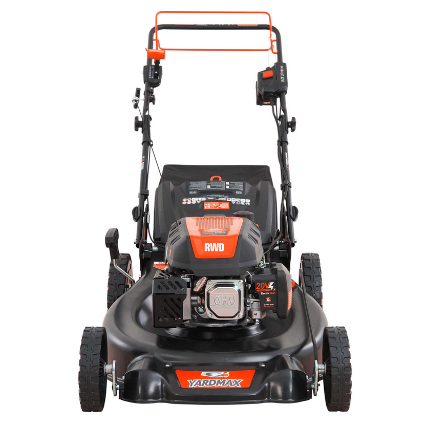 Yardmax YG4761 24 in. Self-Propelled Gas Lawn Mower, 201cc, Electric Start, 3-in-1