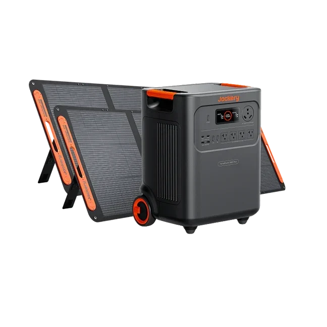 Jackery HomePower 3600 Plus Power Station with 2 x 200W Solar Panels, 3,584Wh, 3,600W