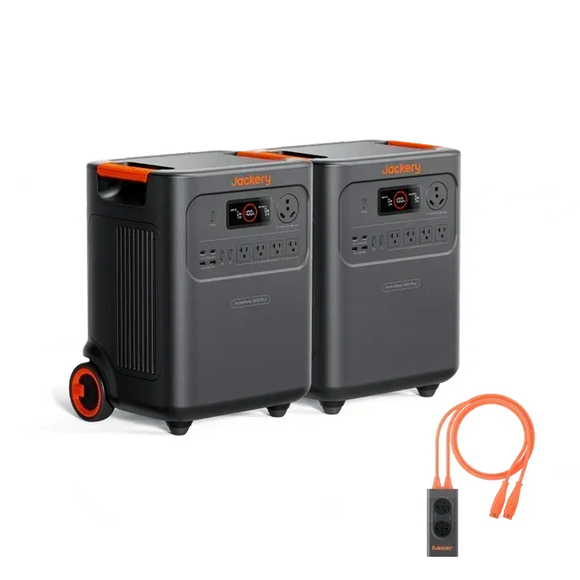 Jackery HomePower 3600 Plus Power Station with 2 x 200W Solar Panels, 3,584Wh, 3,600W