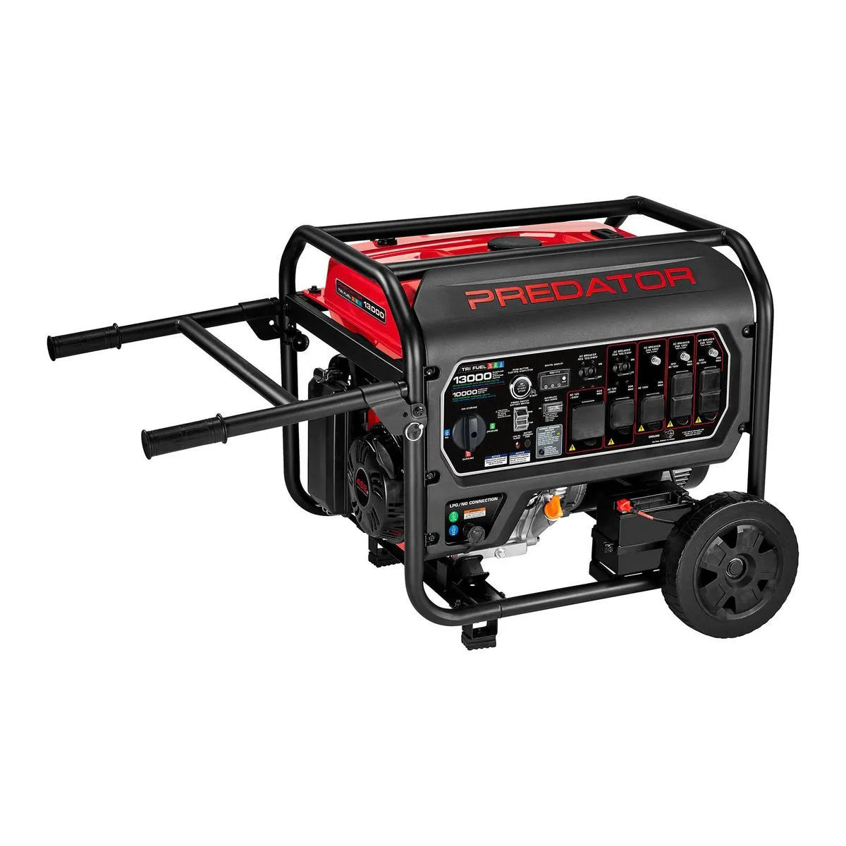 Predator 13,000 Watt Tri-Fuel Portable Generator, Remote Start, CO SECURE (49-State)