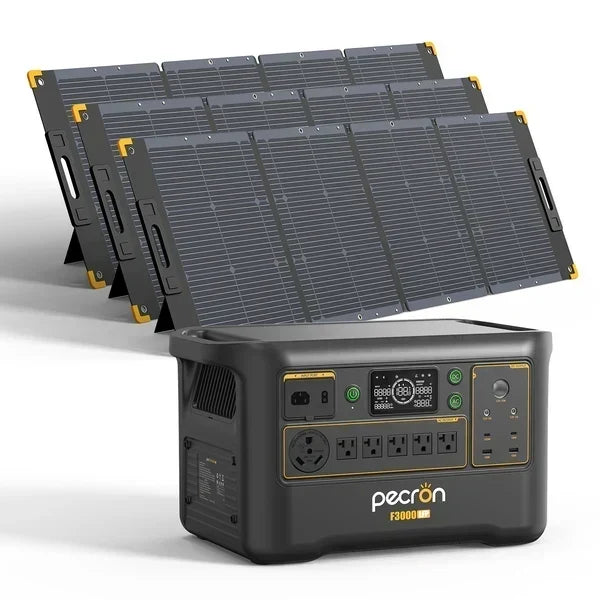 Pecron F3000LFP Portable Power Station, 3,072Wh LiFePO4, 3,600W Output, Expandable